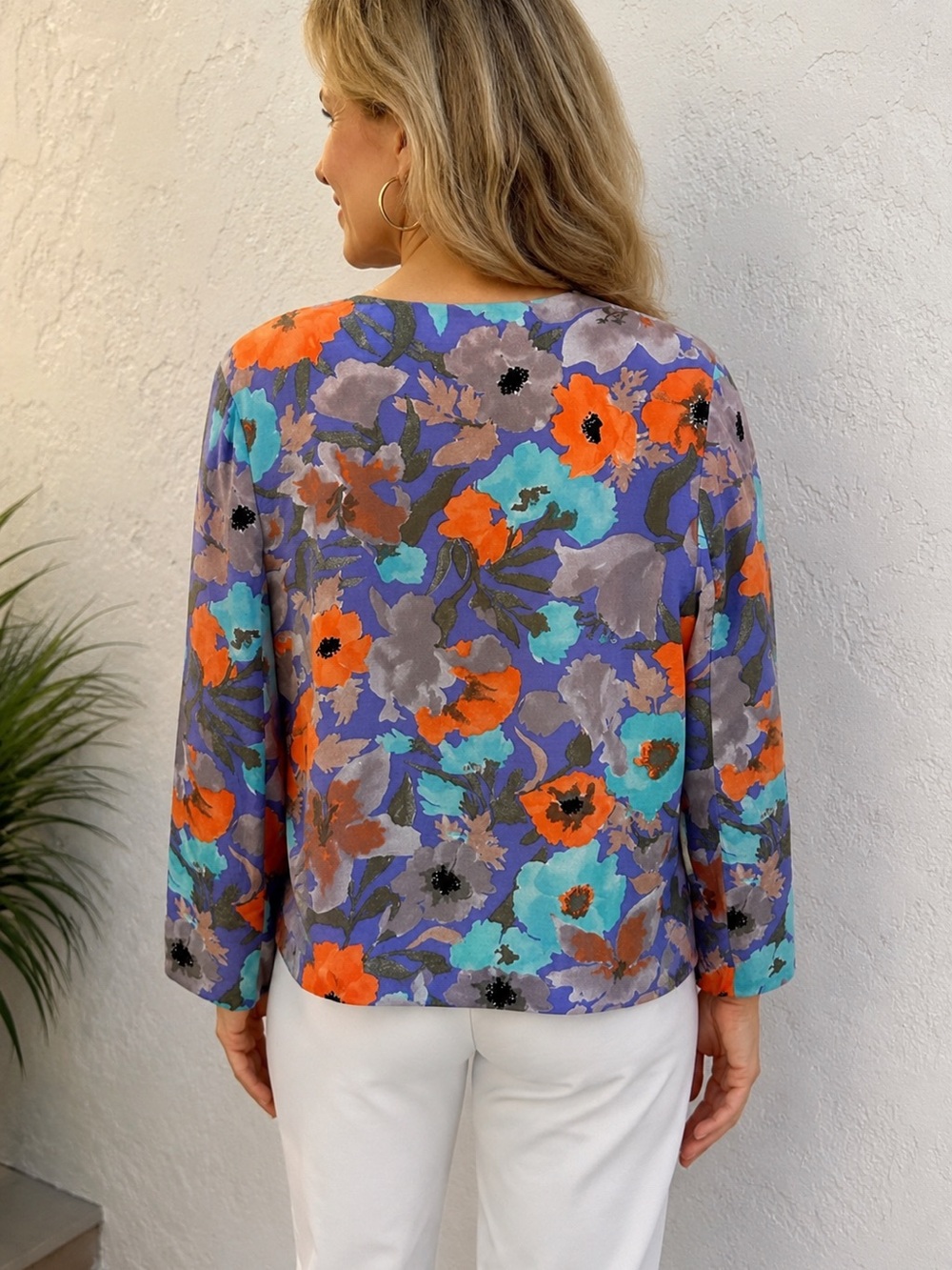 A. C . Sport VTG art-to-wear lightweight open front blazer SZ 10 - Picture 4 of 15